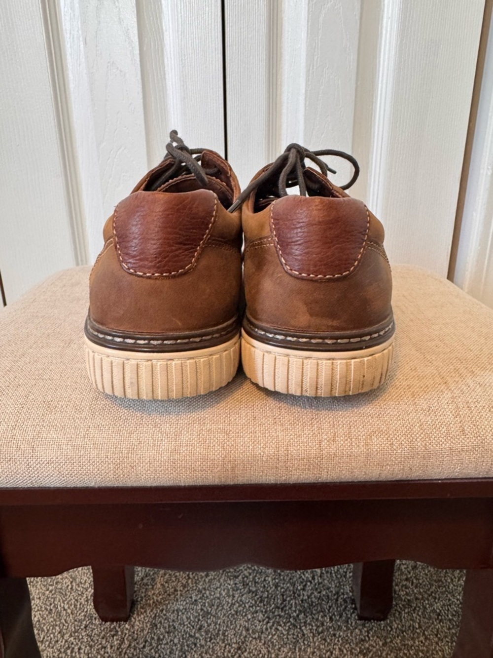 Men's Johnson & Murphy Leather Casual Brown Lace-Up Shoes Size 8.5 - Picture 6 of 10